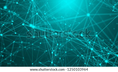 Abstract connection dots. Technology background. Network concept. 3d rendering