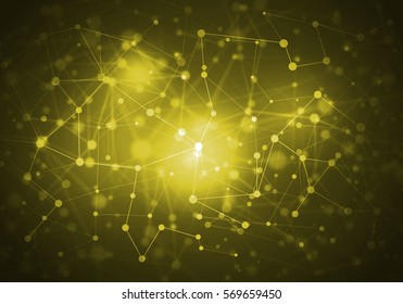 Abstract connection structure as connection concept on color background
