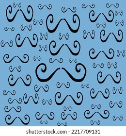 Abstract And Contemporary Seamless Moustache Pattern