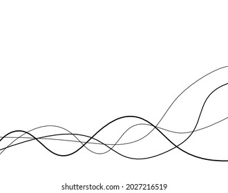 Abstract Continuous Lines Drawing On White Stock Illustration 2027216519