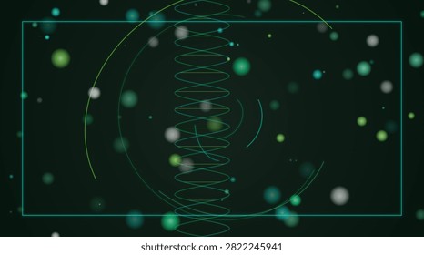 Abstract cosmic particle orbits in space background