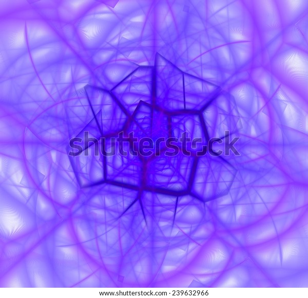 Abstract crazy high resolution fractal
background with a detailed blurry purple grid pattern divided into
various segments and center being in dark
purple