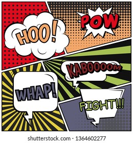 Pow Comic Book Cartoon Expression Isolated Stock Vector (Royalty Free ...