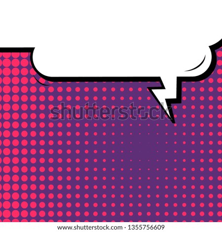 Abstract creative concept comic pop art style blank, layout template with clouds beams and isolated dots background. For sale banner, empty speech bubble set, illustration halftone book design.