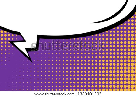 Abstract creative concept comic pop art style blank, layout template with clouds beams and isolated dots background. For sale banner, empty speech bubble set, illustration halftone book design.