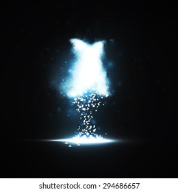 Abstract. Creative dynamic light element, futuristic art illustration