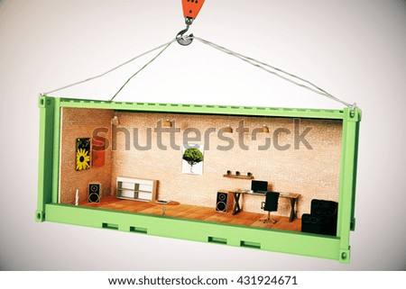 Similar – Image, Stock Photo container Workplace Trade