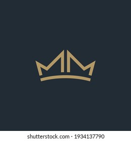 Abstract crown logo design. letter MM. - Powered by Shutterstock