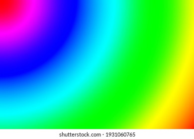 Abstract Curve Lines Of Vivid Gradient Rainbow Color, Illustration