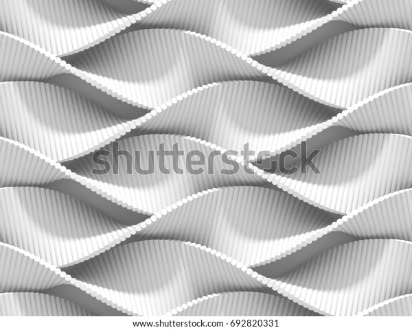 Abstract curved lines background. Paint ripples and bubbles. 3D rendering texture.