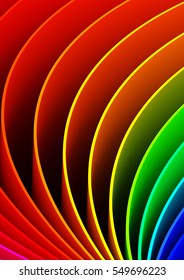 Abstract Curves Background - 3d Rendering