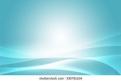 Abstract Cyan Background With Smooth Lines