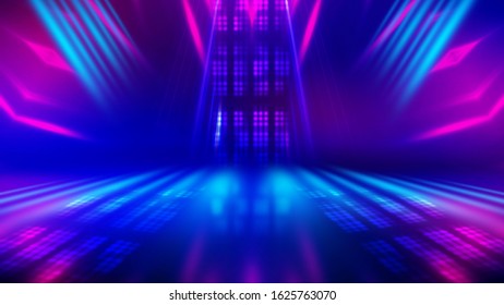 3d Render Geometric Figure Neon Light Stock Illustration 1166070817