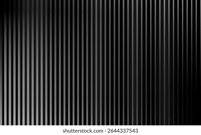 Abstract dark background features a pattern of vertical black and gray stripes with a subtle wavy gradient effect.