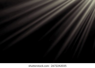 Abstract Dark Background with Light Beams and Rays, Black Background with White Smoke Light Streaks