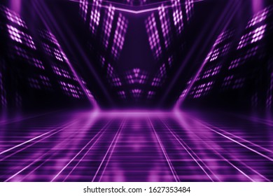 3d Render Geometric Figure Neon Light Stock Illustration 1166070817