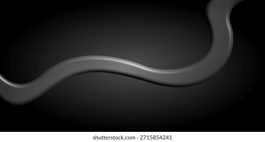 Abstract Dark Gradient Background With Smooth Liquid Wave Shape For Luxury Branding Presentation Advertising And Modern Design
