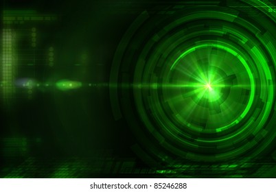 Abstract Dark Green Technical Background