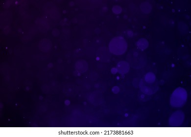 Abstract Dark Purple Glitter Bokeh Light Effects Background On Circle Pattern.