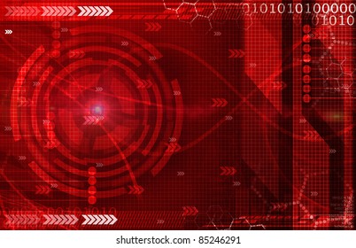 Abstract Dark Red Technical Background