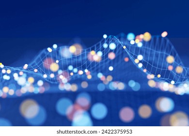 Abstract data representation. Finance and stock market data graph