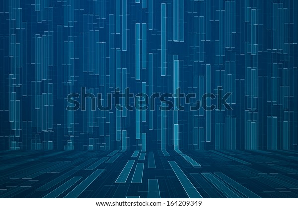 Abstract Data Stream Matrix Like Background Stock Illustration ...