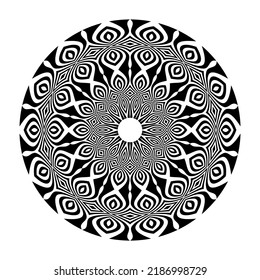 Abstract Decorative Radial Circle Pattern. 