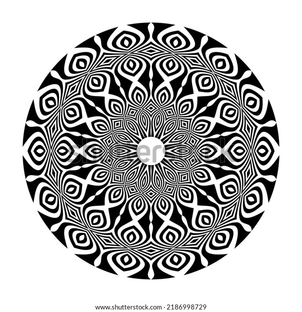 Abstract Decorative\
Radial Circle Pattern.\
