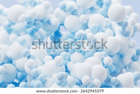 Abstract dense particles spheres background, 3d rendering. 3D illustration.