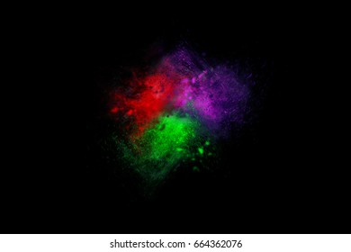 Abstract design of Multi color  on black background