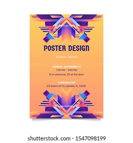 ABSTRACT DESIGN FOR POSTER TEMPLATE - Powered by Shutterstock - Get 15% off with code: PIKWIZARD15
