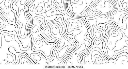 Abstract design with seamless pattern with lines topographic map. geographic mountain relief. retro topographic map. geographic contour map paper texture. terrain path isolated on a background.