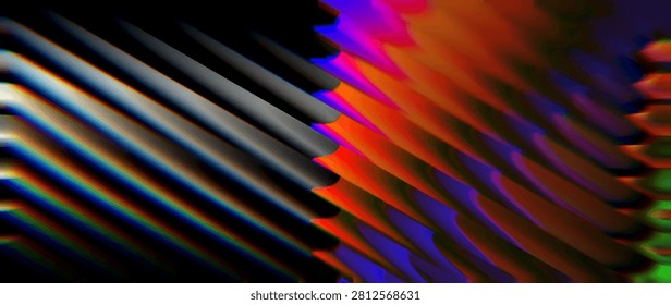 Abstract Diagonal Glitch Pattern with Vibrant Chromatic Aberration