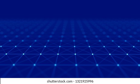Abstract digital background. Big data visualization. Network connection structure. Science background. 3D rendering.