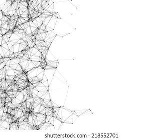 Abstract Digital Background With Cybernetic Particles