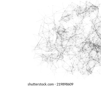 Abstract Digital Background With Cybernetic Particles