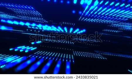 Abstract digital background. Data flow information. Digital communication concept. Science technology background. Big data visualization. 3D rendering