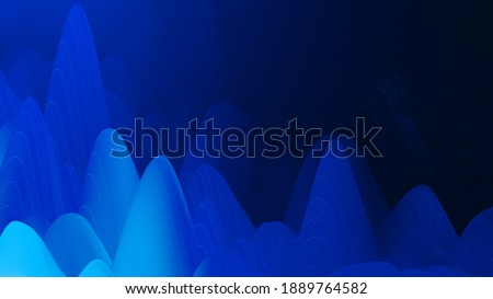 Abstract digital background with dynamic waves, line. 3d Illustration suitable for design