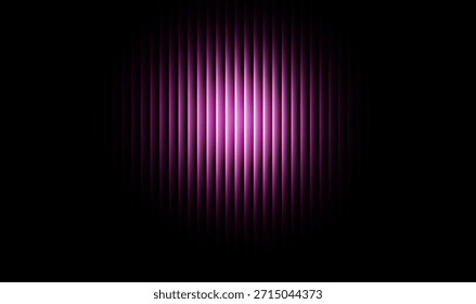 Abstract digital background features intense vertical magenta light beams emanating from a brilliant central core against an expansive deep black void suggesting a futuristic stage curtain or a tunne
