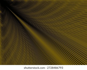 Abstract digital background featuring a dense array of fine black lines radiating from the corner over a solid mustard yellow and ochre gradient. This sharp, perspective-driven geometric composition creates a sense of speed and infinite depth, ideal for creative business presentations, modern web headers, and minimalist branding.