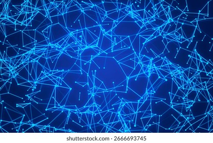  abstract digital background featuring glowing black plexus of interconnected points and lines. Represents big data, neural networks, and futuristic technology. Ideal for AI, blockchain