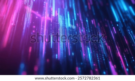 An abstract digital background featuring vibrant pink and blue neon lines, creating a futuristic and dynamic visual effect.
