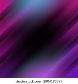 An abstract digital background illustration featuring a dark, shadowy center contrasted by vibrant, translucent diagonal stripes in deep pink, magenta, purple, and blue tones. The moody and energetic composition creates a sleek, high-tech neon effect, perfect for gaming backgrounds, cyberpunk themes, tech banners, and modern corporate graphic designs.