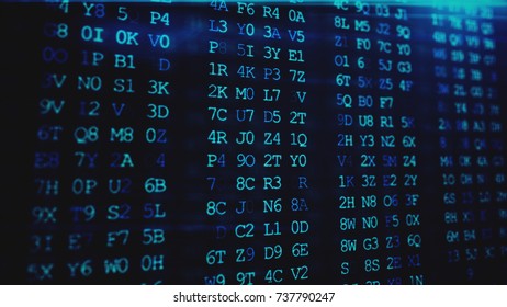 Abstract Digital Background Machine Code Hexadecimal Stock Illustration