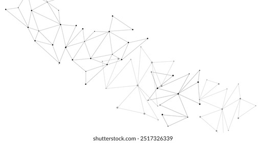 Abstract digital background of points and lines.