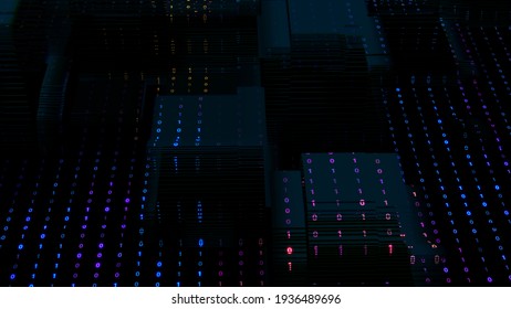 Abstract Digital Binary Data Background