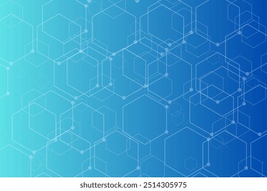 Abstract Digital Blue Hexagons Business or Science Background. Medical Research or Tech Innovation Online Webinar Presentation Event. Conference or Forum Vector Illustration Backdrop - Powered by Shutterstock