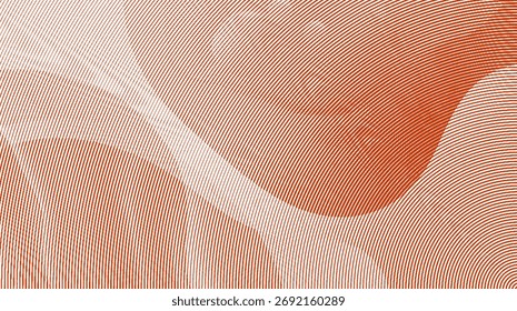 Abstract digital composition with delicate beige and white gradients, featuring smooth flowing curves and futuristic lighting effects