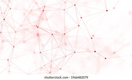Abstract digital connection dots. Technology background. Network connection structure. Plexus effect. 3d