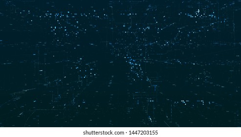 Abstract Digital Data Background. 3D Rendering
